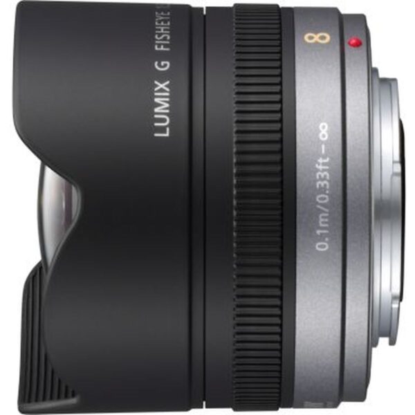Panasonic 8mm f3.5 Lumix G Fisheye Zwart