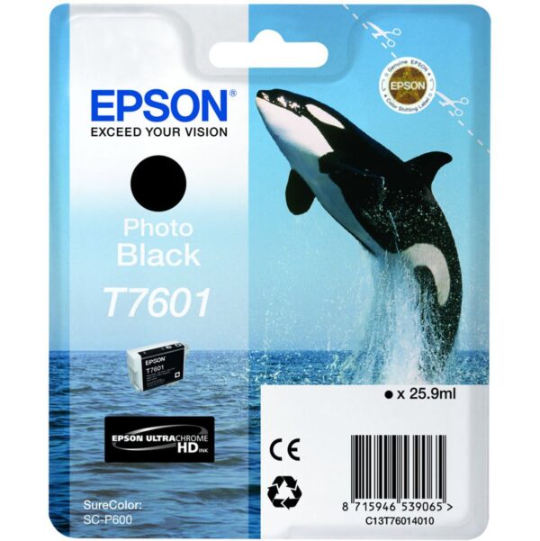 Epson Inktpatroon T7601   Foto Zwart high capacity 25,9ml
