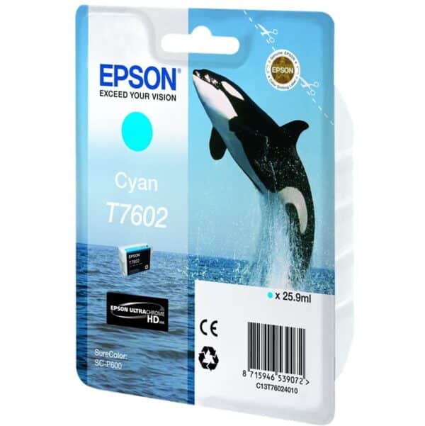 Epson Inktpatroon T7602   Cyaan high capacity 25,9ml
