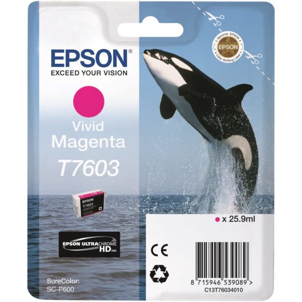 Epson Inktpatroon T7603   Vivid magenta high capacity 25,9ml