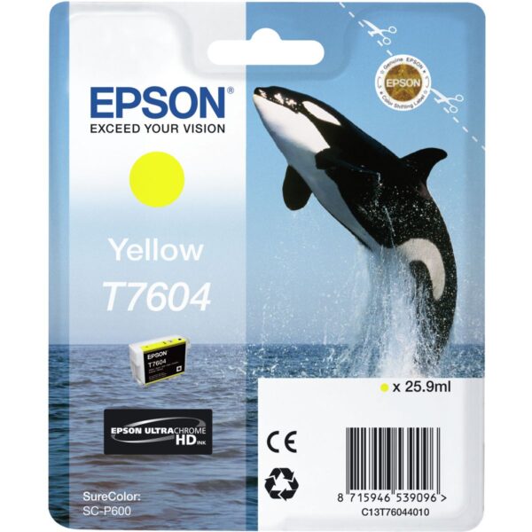 Epson Inktpatroon T7604   Geel high capacity 25,9ml