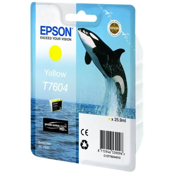Epson Inktpatroon T7604   Geel high capacity 25,9ml