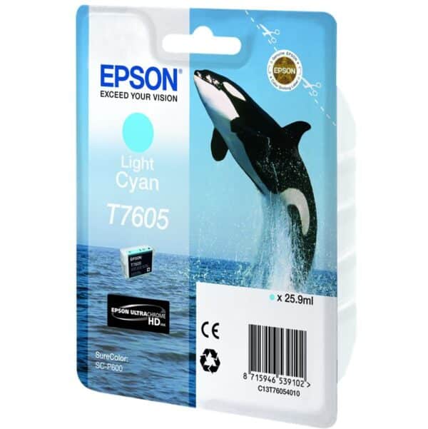 Epson Inktpatroon T7605   Cyaan high capacity clair 25,9ml