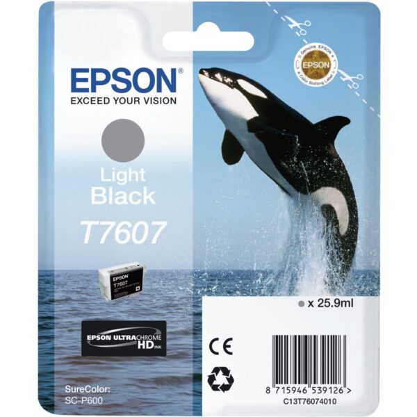 Epson Inktpatroon T7607  Licht Zwart high capacity 25,9ml