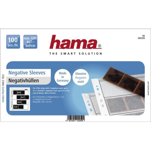 Hama Negatiefbladen Pergamijn 4 strips 6x7 neg 100 stuks