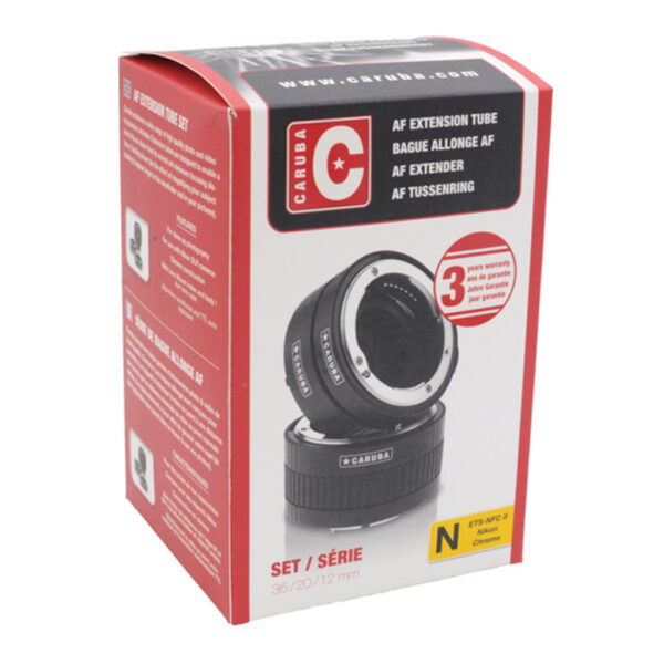 Caruba Extension Tube set Nikon Chroom (type II) - Afbeelding 2