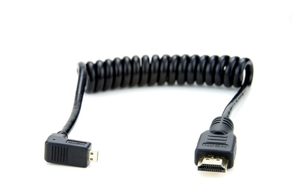 Atomos Micro HDMI - Full HDMI 50cm Coiled Right angle