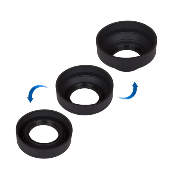 Caruba Zonnekap Rubber 3-in-1 43mm - Afbeelding 3
