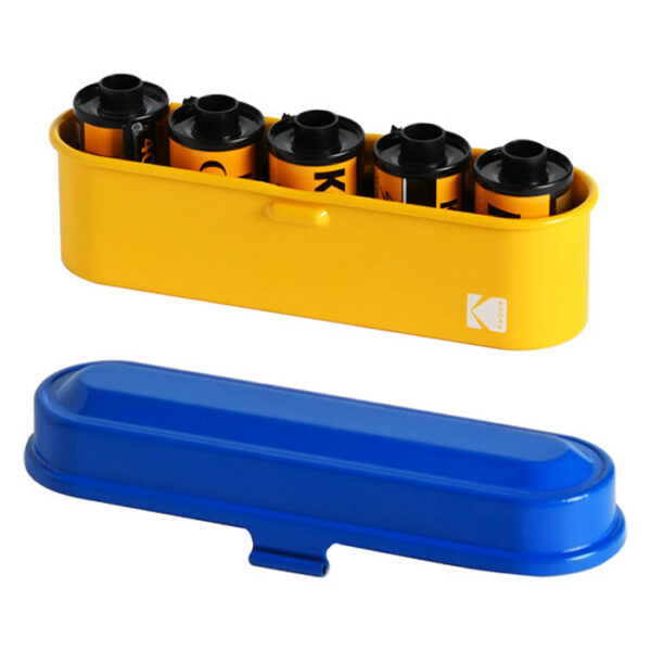 Kodak Film Steel Case Yellow with Blue lid - Afbeelding 4