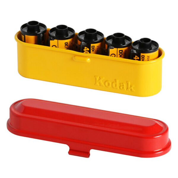 Kodak Film Steel Case Yellow with Red lid - Afbeelding 3