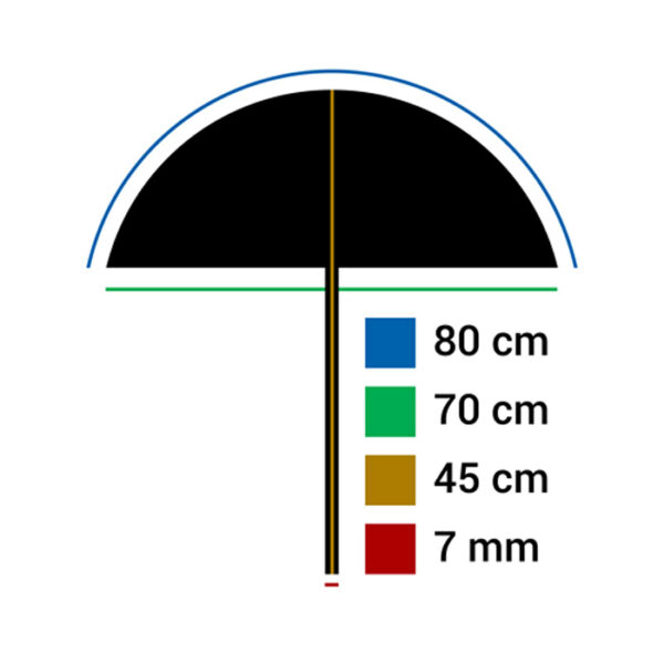 FE Flitsparaplu UR-32SB1 Zilver/Zwart 80 cm - Afbeelding 2
