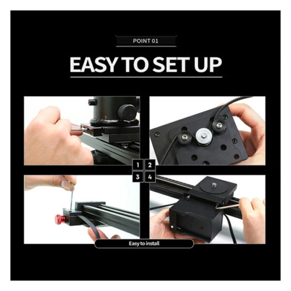 Konova P1 80cm Carbon Camera Slider (w/ KMS-S3) - Afbeelding 8