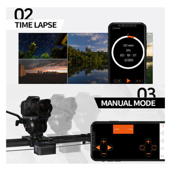 Konova P1 80cm Carbon Camera Slider (w/ KMS-S3) - Afbeelding 7