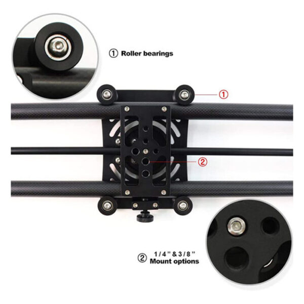 Konova P1 80cm Carbon Camera Slider (w/ KMS-S3) - Afbeelding 11