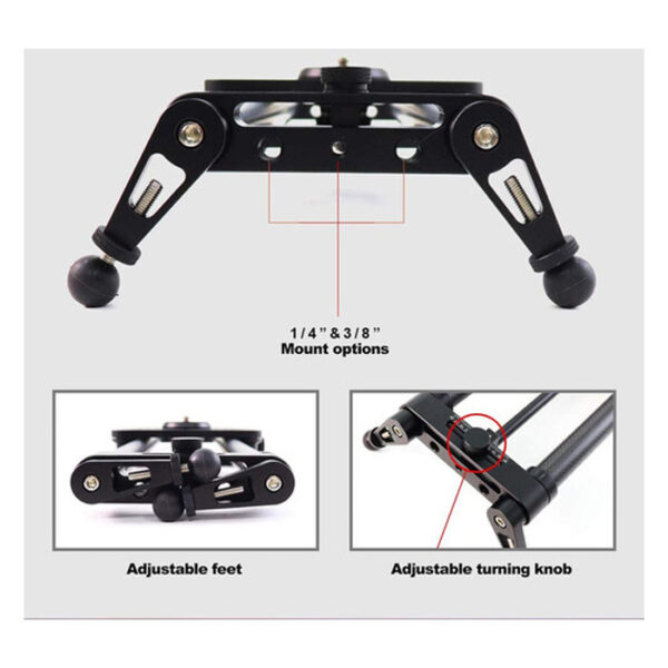 Konova P1 80cm Carbon Camera Slider (w/ KMS-S3) - Afbeelding 12