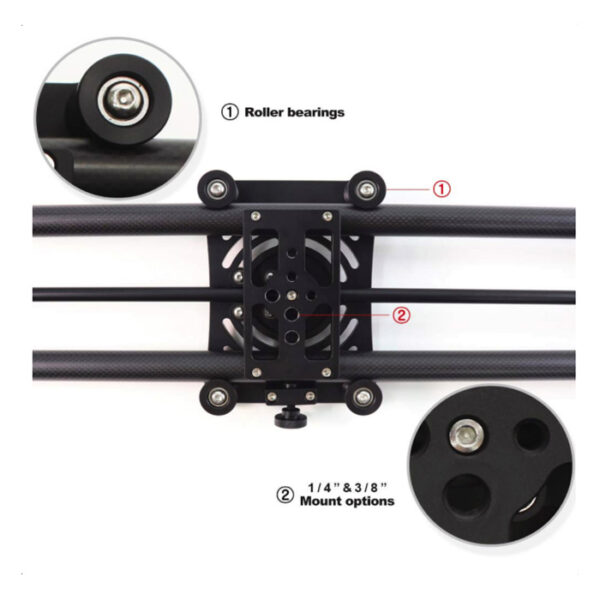 Konova P1 120cm Carbon Camera Slider (w/ KMS-S2) - Afbeelding 9