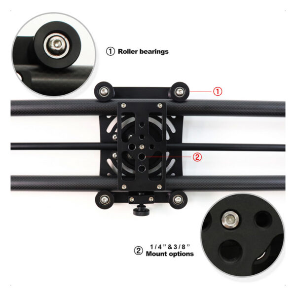 Konova P1 120cm Carbon Camera Slider (w/ KMS-S2) - Afbeelding 16