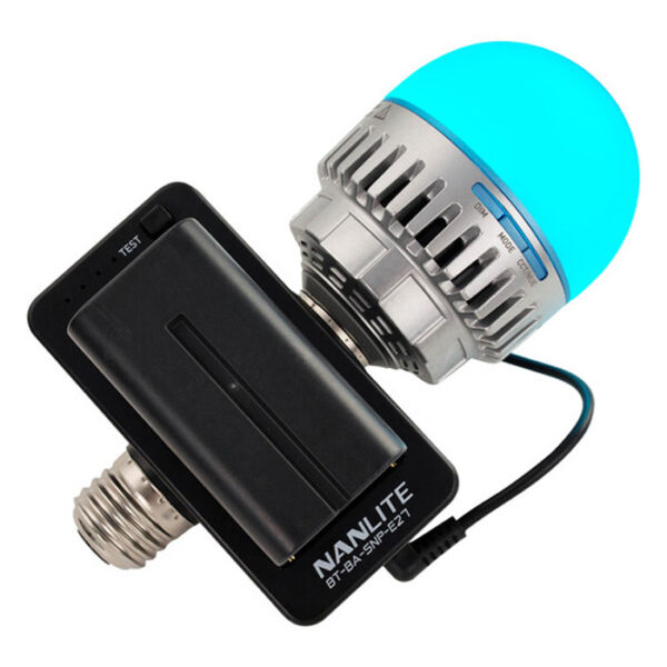 Nanlite NPF Battery Adapter w/ E27 Head - Afbeelding 2