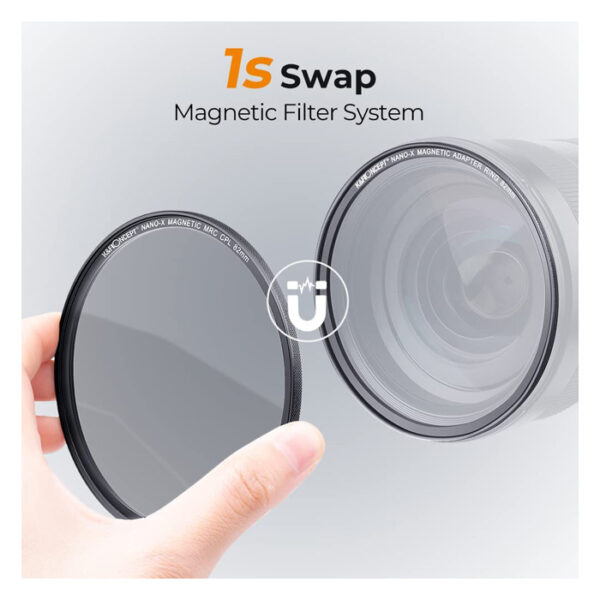 K&F Concept Magnetic Lensfilter-Kit CPL-ND-UV 77 mm - Afbeelding 2