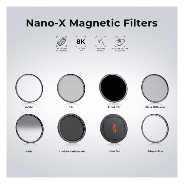 K&F Concept Magnetic Lensfilter-Kit CPL-ND-UV 77 mm - Afbeelding 3