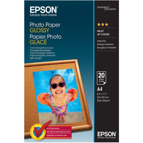 Epson S042538 Photo Paper Glossy A4 20 Sheets 200G