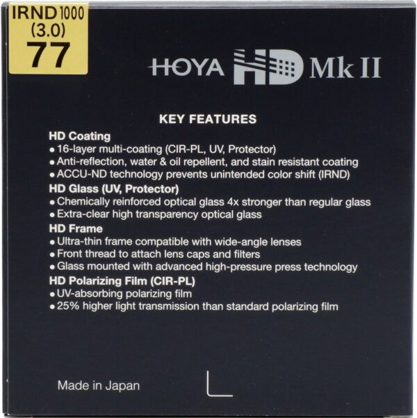 Hoya 72.0mm HD MkII IRND1000 (3.0) - Afbeelding 4