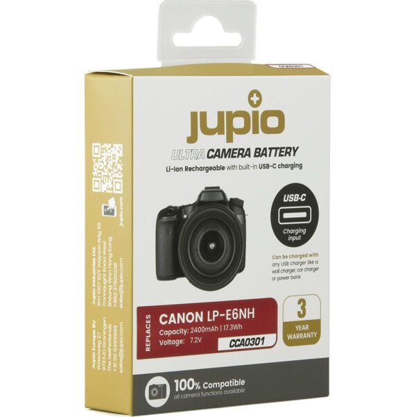 Jupio LP-E6NH Ultra C (USB-C Input) 2400mAh - Afbeelding 4