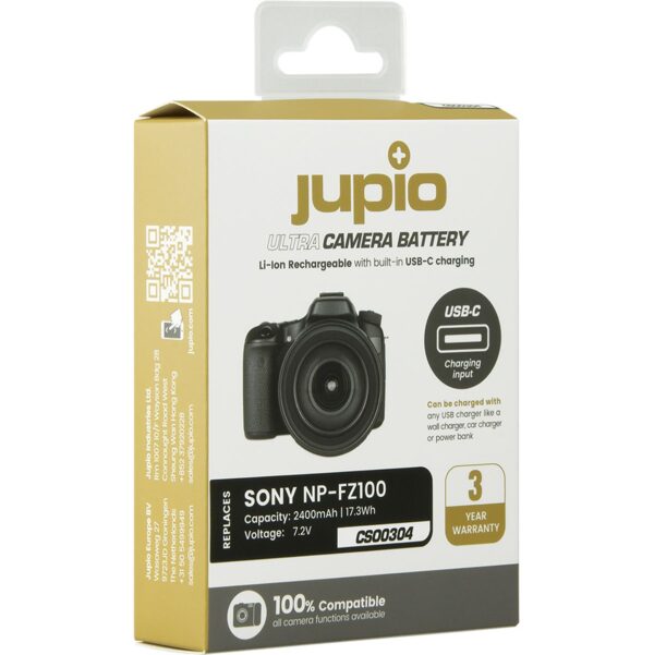 Jupio NP-FZ100 Ultra C (USB-C Input) 2400mAh - Afbeelding 3