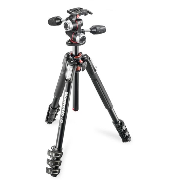 Manfrotto 190 Alu 4 Section Kit 3W Head