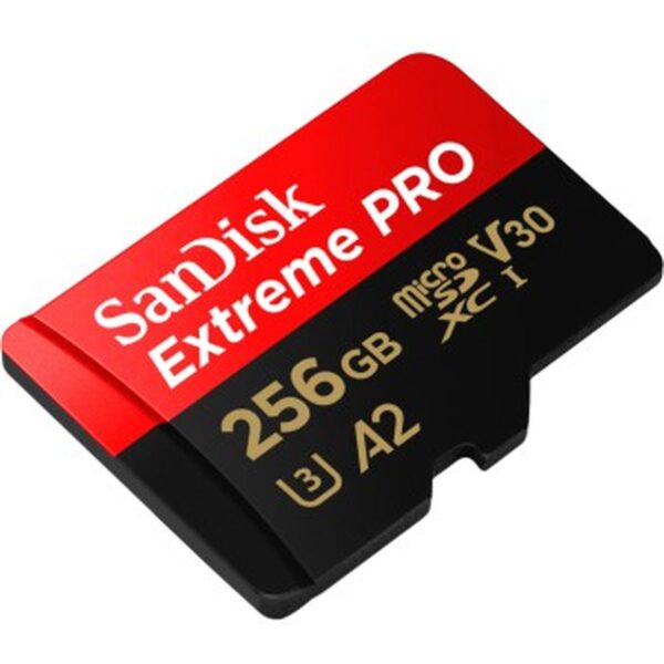 SanDisk Extreme Pro MicroSDXC 256GB 200/140 MB/s A2 V30 +SD Adapter A - Afbeelding 2