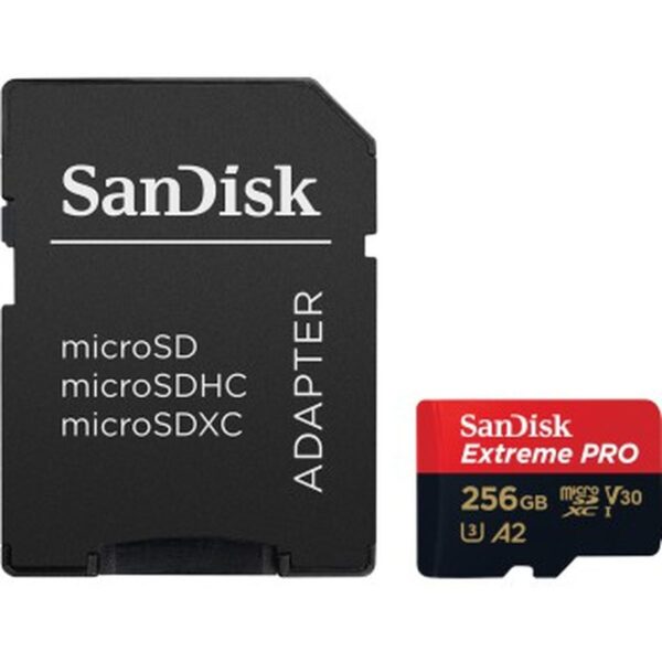 SanDisk Extreme Pro MicroSDXC 256GB 200/140 MB/s A2 V30 +SD Adapter A - Afbeelding 3