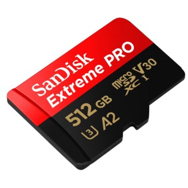 SanDisk Extreme Pro MicroSDXC 512GB 200/140 MB/s A2 V30 +SD Adapter A - Afbeelding 3