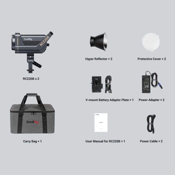 SmallRig 4026 RC220B 2 COB Light Kit - Afbeelding 3