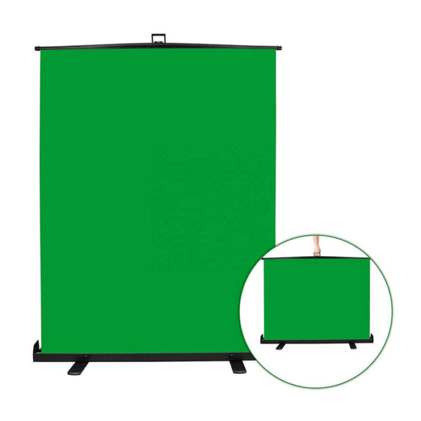 StudioKing Rollup Background Green Screen FB-150200FG 150x200cm Chroma - Afbeelding 2