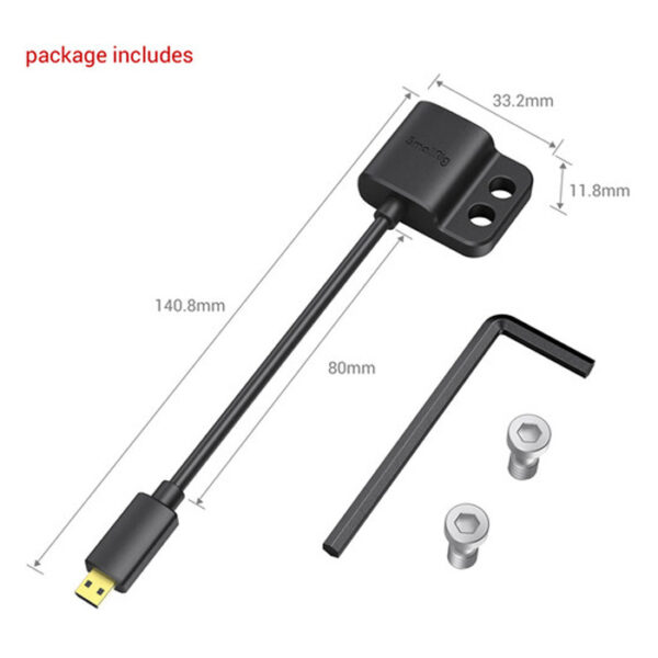 SmallRig 3021 Ultra Slim 4K HDMI Adapter Cable (D To A) - Afbeelding 3