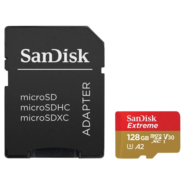 SanDisk Extreme MicroSDXC 128GB+SD Adapter 190MB 90 - Afbeelding 2