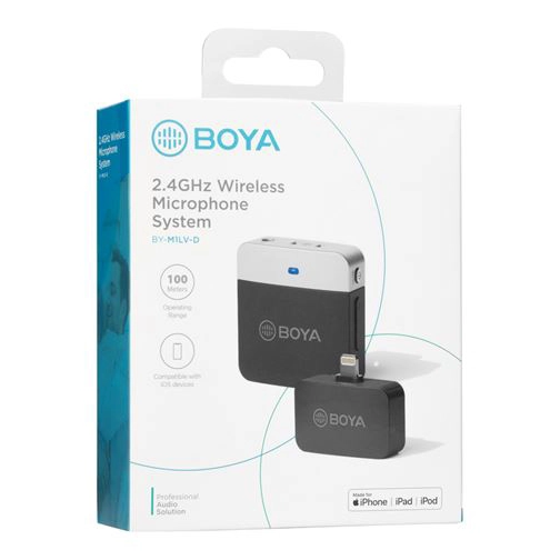 Boya 2.4 GHz Tie Pin Microphone Wireless BY-M1LV-D For iOS