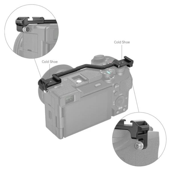 SmallRig 4339 Dual Cold Shoe Mount Plate For Sony Alpha 6700 - Afbeelding 4