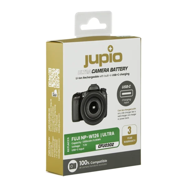 Jupio NP-W126S Ultra C (USB-C Input) 1300mAh - Afbeelding 3