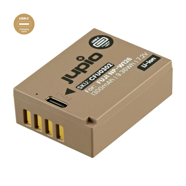 Jupio NP-W126S Ultra C (USB-C Input) 1300mAh - Afbeelding 2