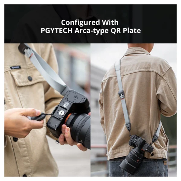 PGYTECH Camera Shoulder Strap Air (Meteorite Grey) L - Afbeelding 3
