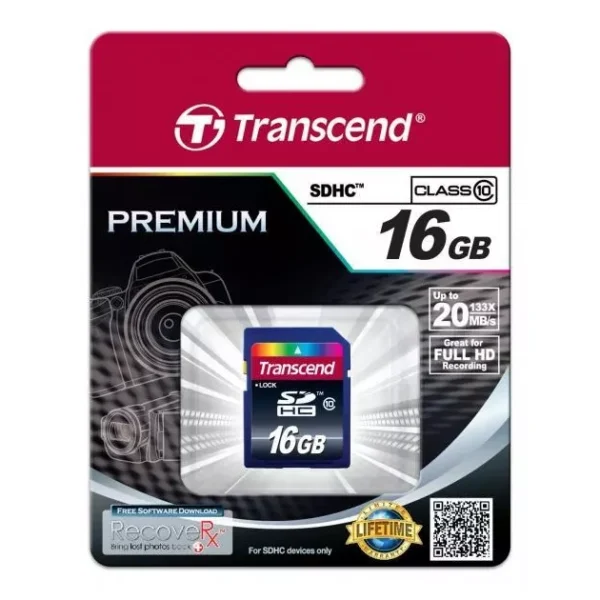 Transcend 16GB SDHC Card CLASS10 - Afbeelding 2