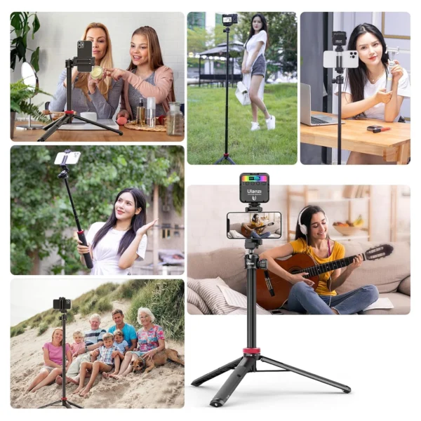 Ulanzi MT-41 Selfie Stick Tripod w/ Collapsible Tel.houder - Afbeelding 3