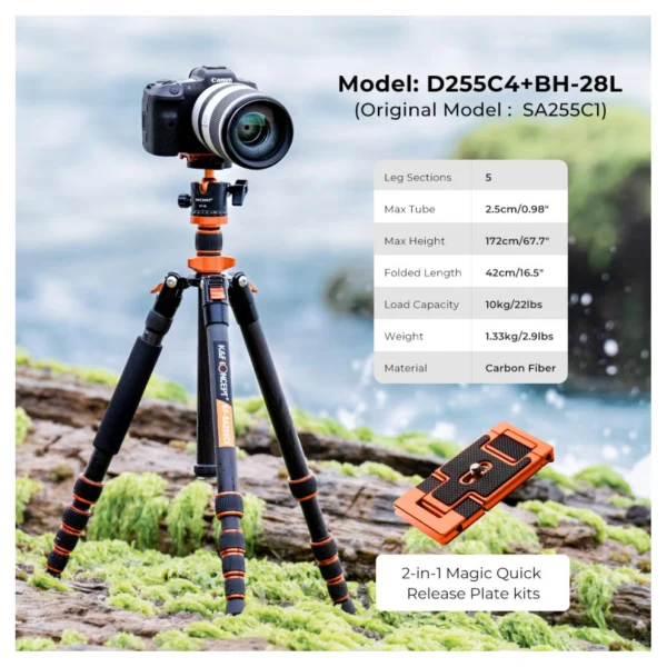 K&F Concept Tripod D255C4 - Afbeelding 5