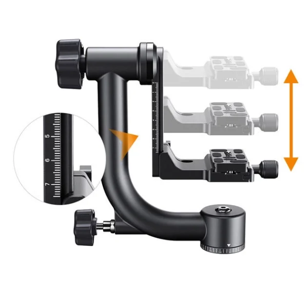 K&F Concept Gimbal Head Swing Head - Afbeelding 3