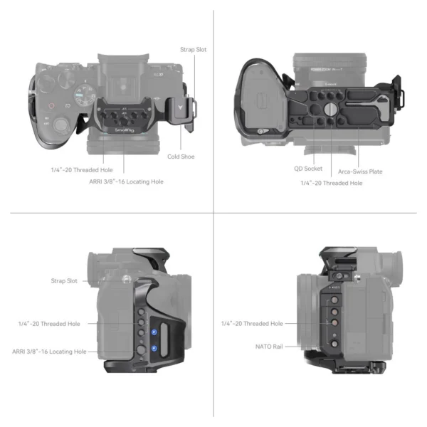 SmallRig 4308 Rhinoceros Cage For Sony A7R V/ A7 IV/ 7S III - Afbeelding 5