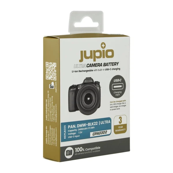 Jupio DMW-BLK22 *ULTRA C* (USB-C input) 2400mAh - Afbeelding 2