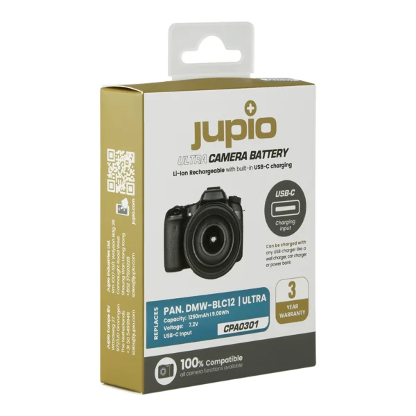Jupio DMW-BLC12 *ULTRA C* (USB-C input) 1250mAh - Afbeelding 2