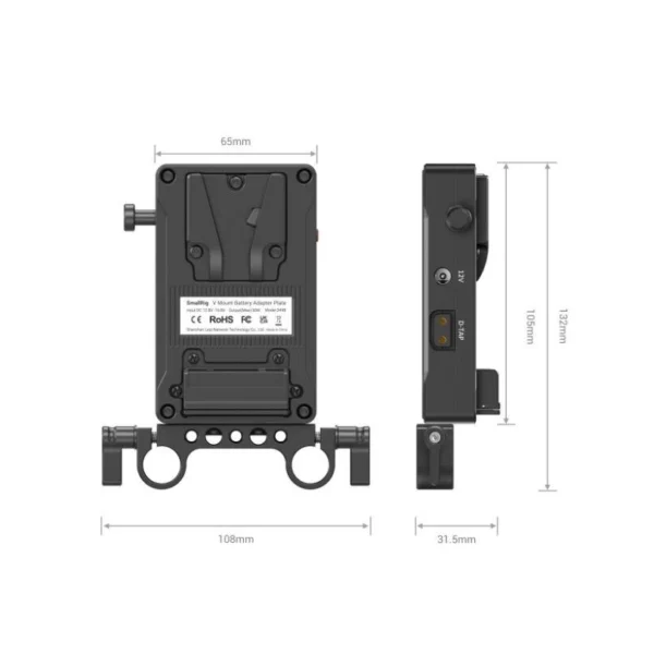 SmallRig 3498B V Mount Battery Adapter Plate (Basic Versi... - Afbeelding 8