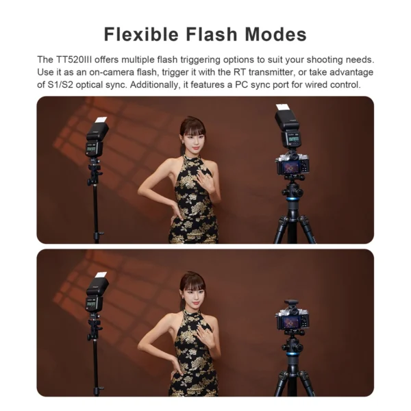 Godox TT520III Camera Flash w/ LCD Screen - Afbeelding 3